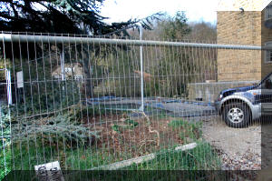 Out building being buiilt next to a house in Carr Hill Lane 18/3/2012
