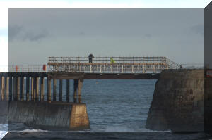 Temporary bridge complete 04/12/2011