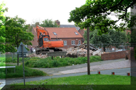 During demolition showing Waterstead Crescent 29/5/2012