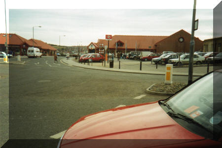GK - From New Quay Road we can see the Co-op store & the tourist Information Centre, shortly after opening 1991