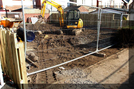 Stood in the same place as the last photo but looking towards the rear of Crescent Avenue, more bungalows will be built here