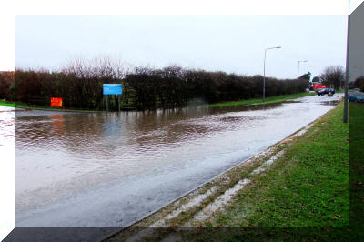 'Lake' at that - Flooding on the A171 near Homebase